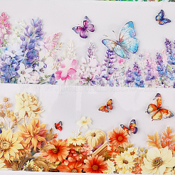 5 рулон 5-х цветных самоклеящихся бумажных декоративных наклеек для животных&nbsp;DIY-CP0012-92