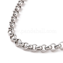 Bracciale a catena rolo in acciaio inossidabile 304 anti-ossidazione per uomo e donna&nbsp;BJEW-E031-06P-07
