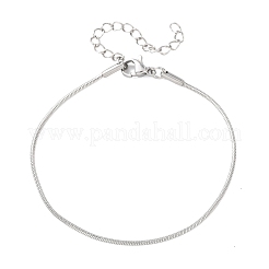 Браслеты-змейки из нержавеющей стали 304 для женщин&nbsp;BJEW-G775-02P