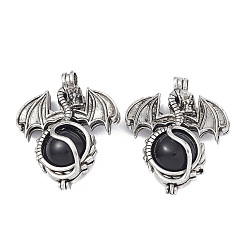 Природные подвески обсидиана&nbsp;G-P491-02AS-05