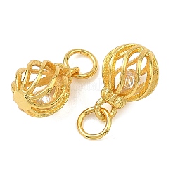 Messing micro pave klar zirkonia charme&nbsp;KK-F941-16G