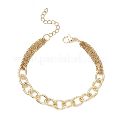 Браслеты из латуни и нержавеющей стали 304 для женщин&nbsp;BJEW-JB12982