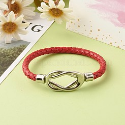 Geflochtene Armbänder aus Rindslederimitat&nbsp;BJEW-JB06445-01