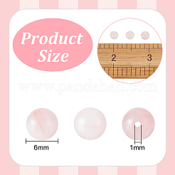 Chapelets de perles en quartz rose naturel&nbsp;G-OC0001-02-6mm