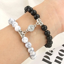 20 комплект 2-х цветных латунных магнитных застежек&nbsp;KK-CJ0001-86