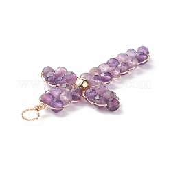 7 чакра круглые граненые подвески из натуральных смешанных драгоценных камней PALLOY-JF01926