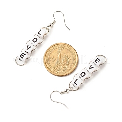 Orecchini pendenti con perline con lettera d'amore a cubo acrilico&nbsp;EJEW-JE04832