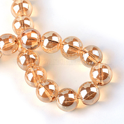 Стеклянные бусины с гальваническим покрытием &nbsp;EGLA-Q062-10mm-A12