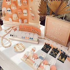 24 шт. кулон из искусственной кожи и губки для ювелирных изделий&nbsp;NDIS-SP0001-03B-01