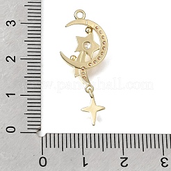 Pendenti in zirconi cubici trasparenti in micro pavè di ottone&nbsp;CU-CBAC809-04G