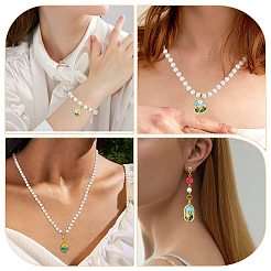 5 pièces pendentifs en laiton émaillé&nbsp;KK-SZ0002-58B