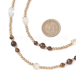 Круглые натуральные тигровые глаза и самородки&nbsp;NJEW-JN05907-01