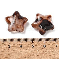 Undurchsichtige Acrylperlen mit Leopardenmuster&nbsp;OACR-B052-08