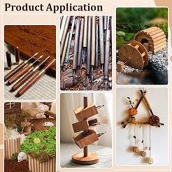 8 Stück 5 Stile DIY Handwerk Holz runde Stäbchen&nbsp;DIY-BC0016-86B