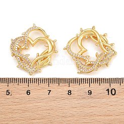 Pendenti in zirconi cubici trasparenti in micro pavè di ottone&nbsp;CU-CBA5CB0-08G
