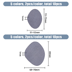 5 Satz 5 Farben selbstklebende Fersenkissen-Sets aus Mikrofaserleder&nbsp;FIND-FH0006-35