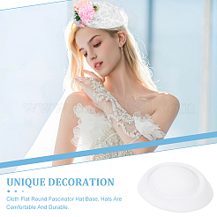 6 шт. 6-цветная тканевая плоская круглая основа для шляпы-чародея для шляпного дела AJEW-NB0005-57