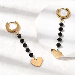 Серьги-кольца в форме сердца из нержавеющей стали 304&nbsp;EJEW-G453-13G