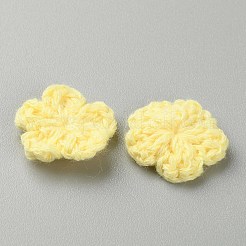 Pfirsichblüte handgemachte gehäkelte Baumwolle Ornament Accessoires&nbsp;AJEW-WH0326-53K