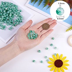 2 fili di perle di vetro verniciate a spruzzo fili&nbsp;GLAA-SZ0001-40E