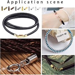 96шт 6 цвета латунные концы шнура&nbsp;KK-LP0001-17