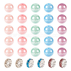 Kits de fabrication de perles d'espacement en verre et strass&nbsp;DIY-TA0010-41