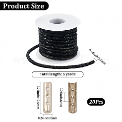 5 ярд шнуров из синтетического каучука со стразами&nbsp;OCOR-SP0001-33C