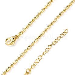 Collier à maillons ovales en laiton plaqué rack&nbsp;NJEW-A035-06G-01