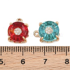 Breloques en laiton avec zircone cubique de micro pave&nbsp;CU-CBA8183-06G