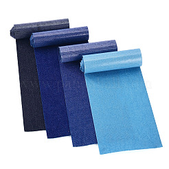 4 pieza de parches de tela vaquera de 4 colores para planchar y coser&nbsp;SENE-TA0001-04