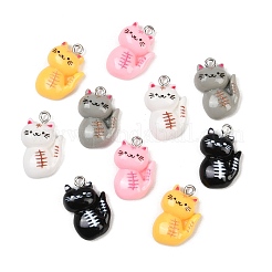 10 шт. 5 цвета непрозрачные подвески из смолы&nbsp;RESI-L051-02P