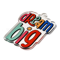 Прозрачные акриловые подвески с принтом&nbsp;LS-OACR-E043-10A