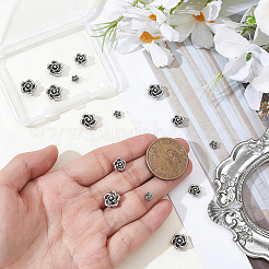 30 pièce 3 styles de perles en acier inoxydable 304&nbsp;STAS-PA0001-15