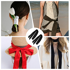 Длинный полиэстеровый шелковый шарф для женщин и девочек&nbsp;AJEW-WH20042-77C