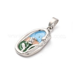 Латунь эмаль подвески&nbsp;KK-S502-02G-A