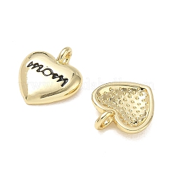 Pendentifs en laiton et émail pour la fête des mères&nbsp;KK-CBA9234-06G-02