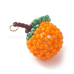 Подвески из стеклянных бусин оранжевого цвета&nbsp;PALLOY-MZ01134-02