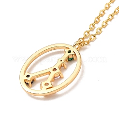 Collana con pendente a costellazione di zirconi colorati&nbsp;NJEW-H166-01G