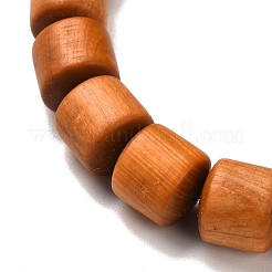Bracelets extensibles en perles de bois naturel&nbsp;BJEW-C001-01B