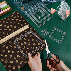 6шт 6 стиля прозрачный акриловый швейный шаблон&nbsp;AJEW-NB0007-76C