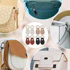 8 пара двухцветных застежек-кнопок из искусственной кожи&nbsp;HJEW-DR0001-10