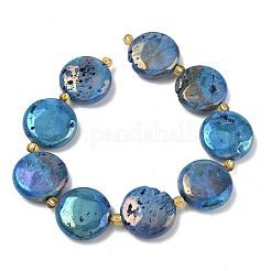 Galvanisierte natürliche Druzy Geode Kristallperlen Stränge&nbsp;G-G459-04J