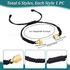 6 stücke 6 arten transparent glas fläschchen link armbänder&nbsp;BJEW-PH01888