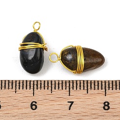 Pendentifs enroulés en oeil de tigre naturel&nbsp;GG-CBA4154-01G-02