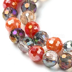 Стеклянные бусины с гальваническим покрытием &nbsp;EGLA-C007-01E