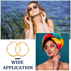 Кольцо серьги-кольца из нержавеющей стали 304&nbsp;EJEW-UN0001-05-11G-C