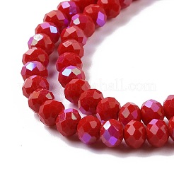 Chapelets de perles en verre opaque de couleur unie&nbsp;EGLA-A034-P4mm-L04