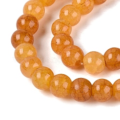 Brins de perles de verre craquelé teintées à effet ombré&nbsp;GLAA-Q106-01A-B10