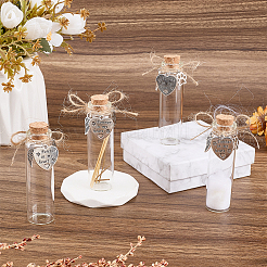 4 Stück Glas-Korken-Wunschflasche&nbsp;AJEW-DR00053