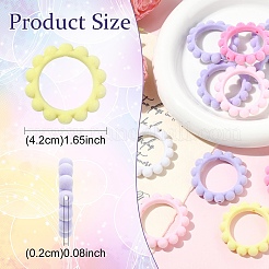 10 шт. Флокированные акриловые бусины&nbsp;OACR-YW0004-08